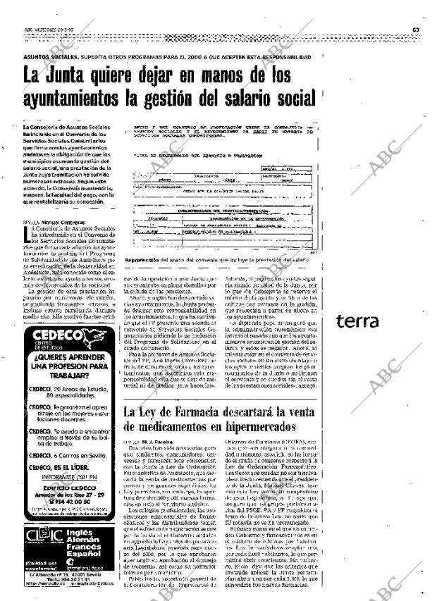 ABC SEVILLA 29-09-1999 página 63