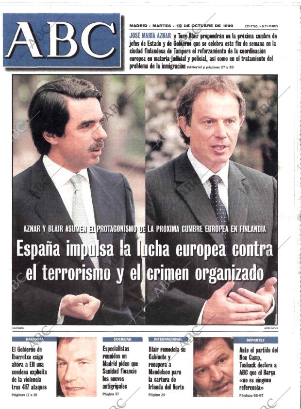 ABC MADRID 12-10-1999 página 1