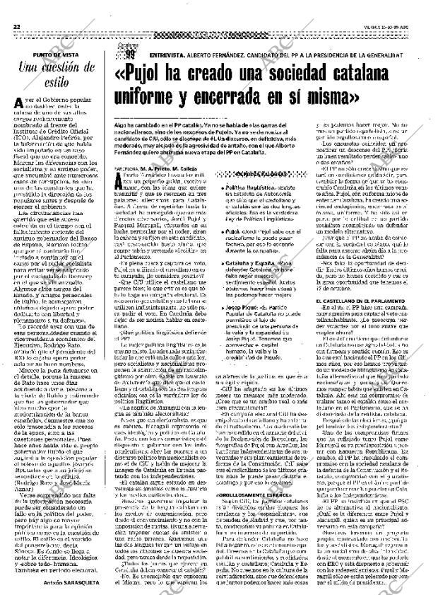 ABC MADRID 15-10-1999 página 22