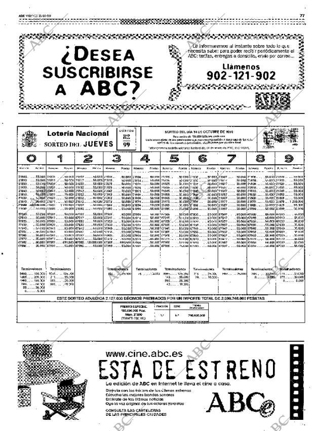 ABC MADRID 15-10-1999 página 77