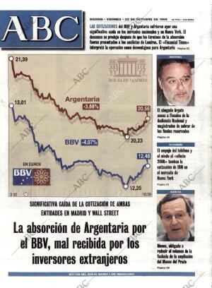 ABC MADRID 22-10-1999 página 1