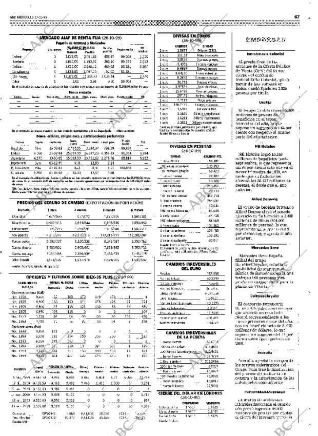 ABC MADRID 27-10-1999 página 67