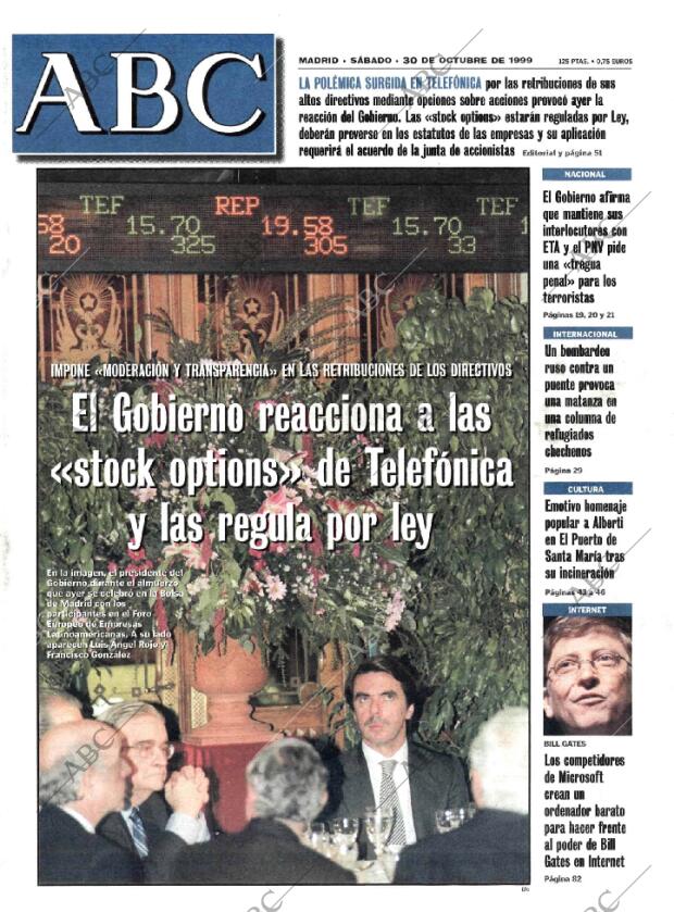 ABC MADRID 30-10-1999 página 1