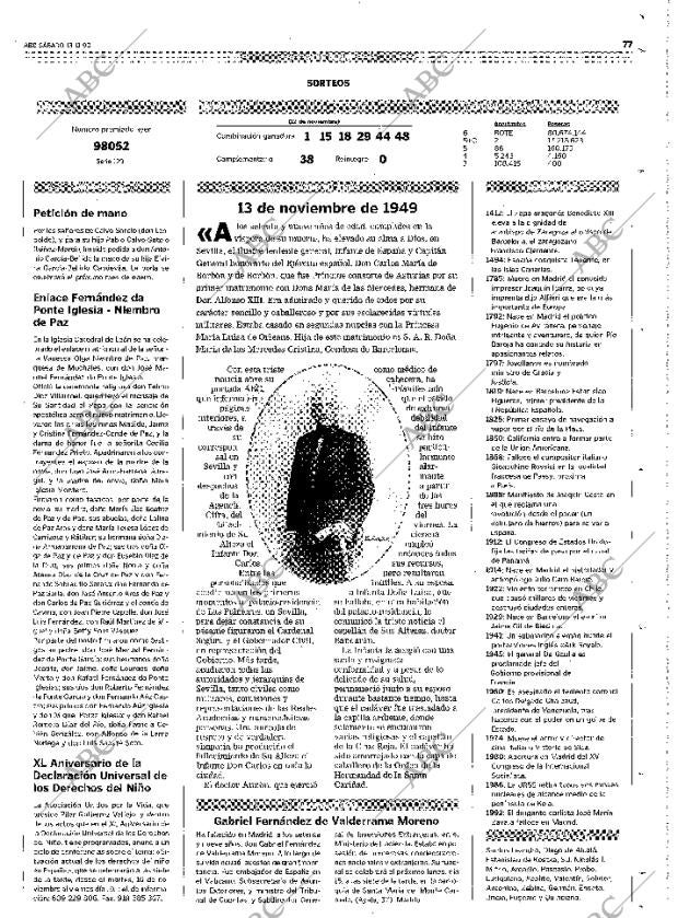 ABC MADRID 13-11-1999 página 77