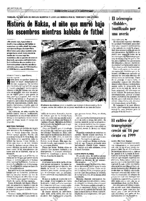 ABC MADRID 16-11-1999 página 45