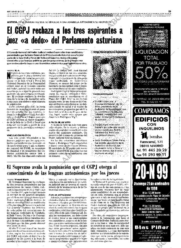 ABC MADRID 18-11-1999 página 19