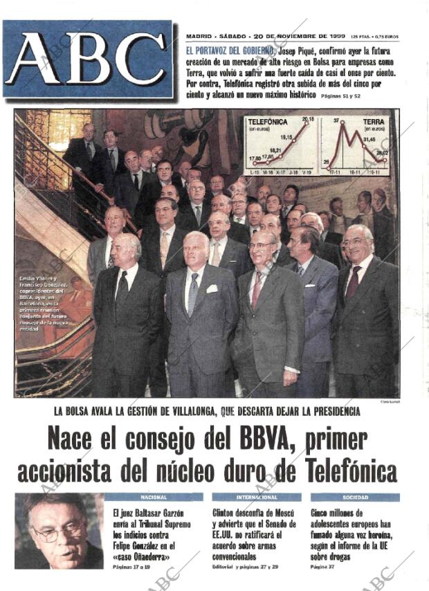 ABC MADRID 20-11-1999 página 1
