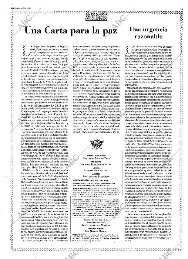 ABC MADRID 20-11-1999 página 11