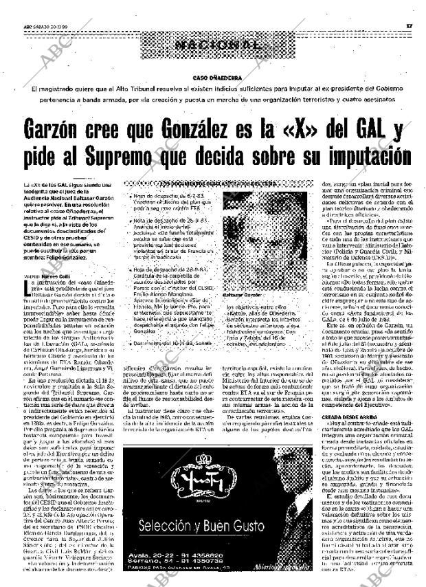 ABC MADRID 20-11-1999 página 17