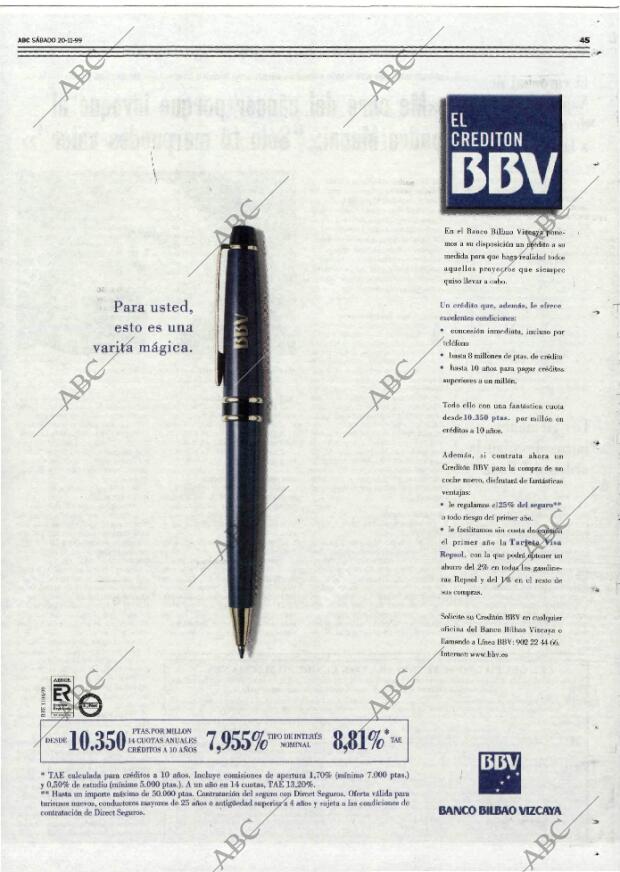ABC MADRID 20-11-1999 página 45