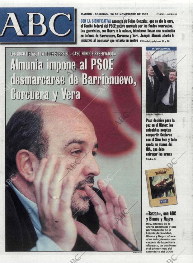 ABC MADRID 28-11-1999 página 1