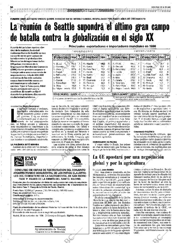 ABC MADRID 28-11-1999 página 58