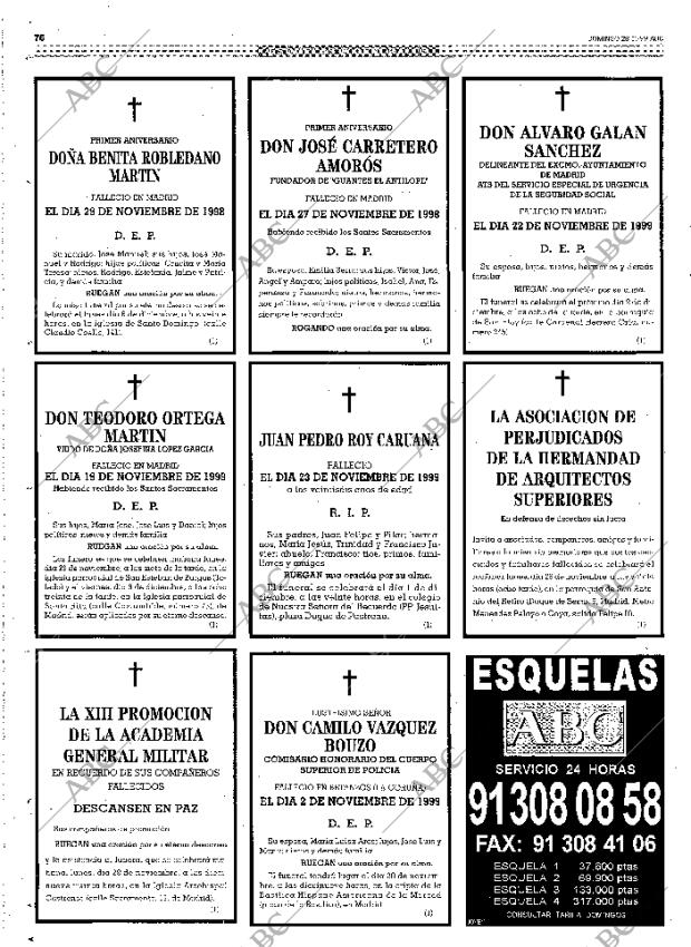 ABC MADRID 28-11-1999 página 76