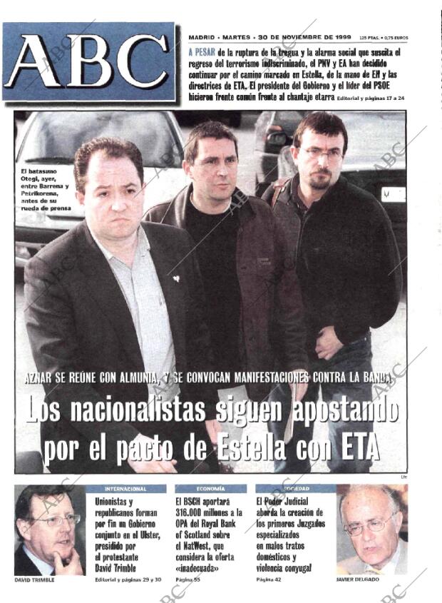 ABC MADRID 30-11-1999 página 1