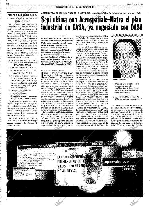 ABC MADRID 30-11-1999 página 58