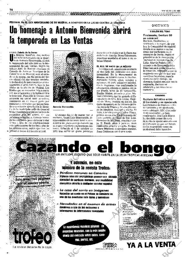 ABC MADRID 30-11-1999 página 74
