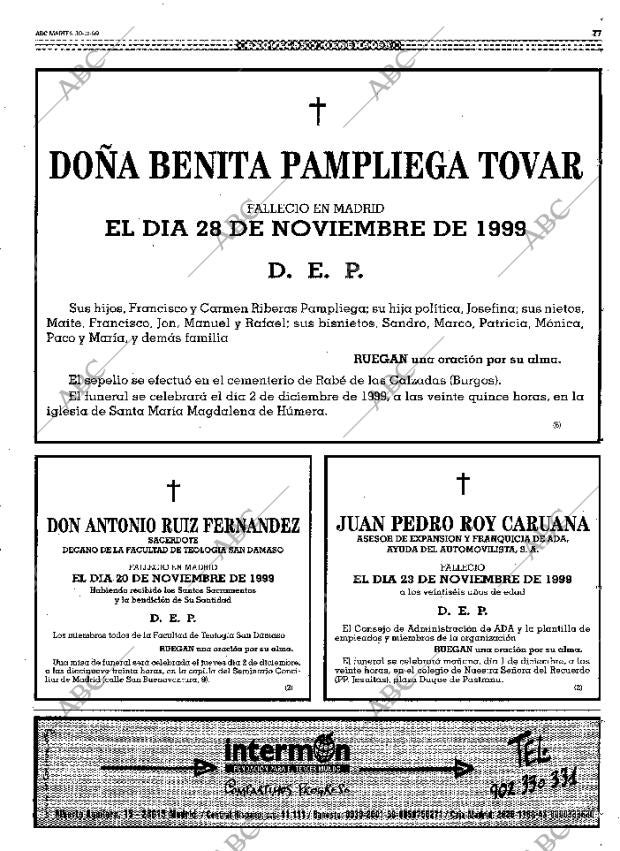 ABC MADRID 30-11-1999 página 77