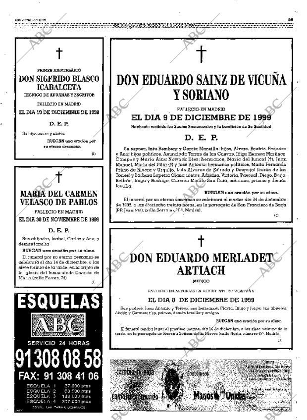 ABC MADRID 10-12-1999 página 99