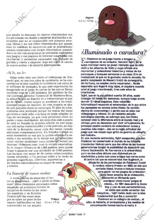 BLANCO Y NEGRO MADRID 12-12-1999 página 77