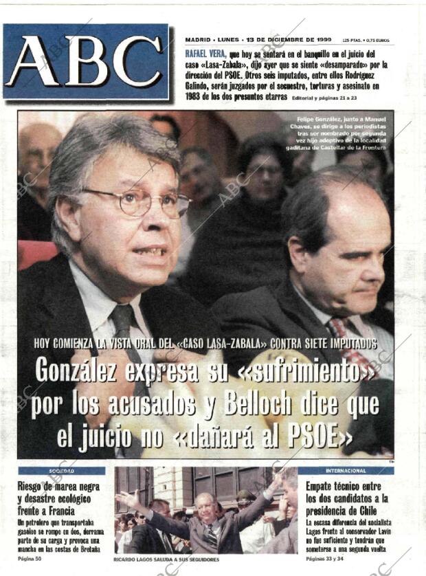 ABC MADRID 13-12-1999 página 1