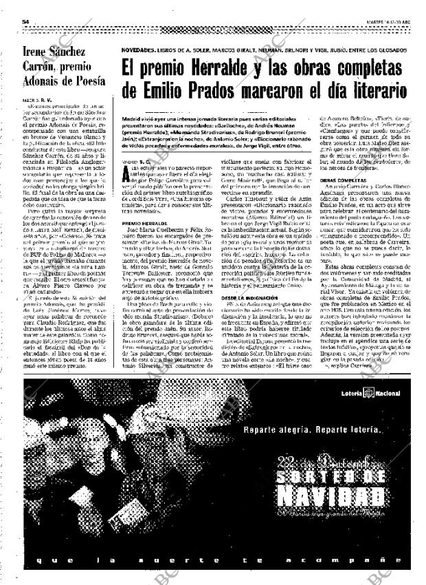 ABC MADRID 14-12-1999 página 54