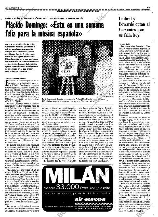 ABC MADRID 14-12-1999 página 55