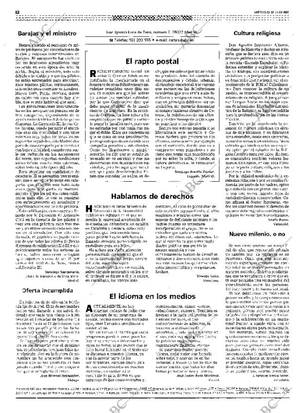ABC MADRID 15-12-1999 página 12