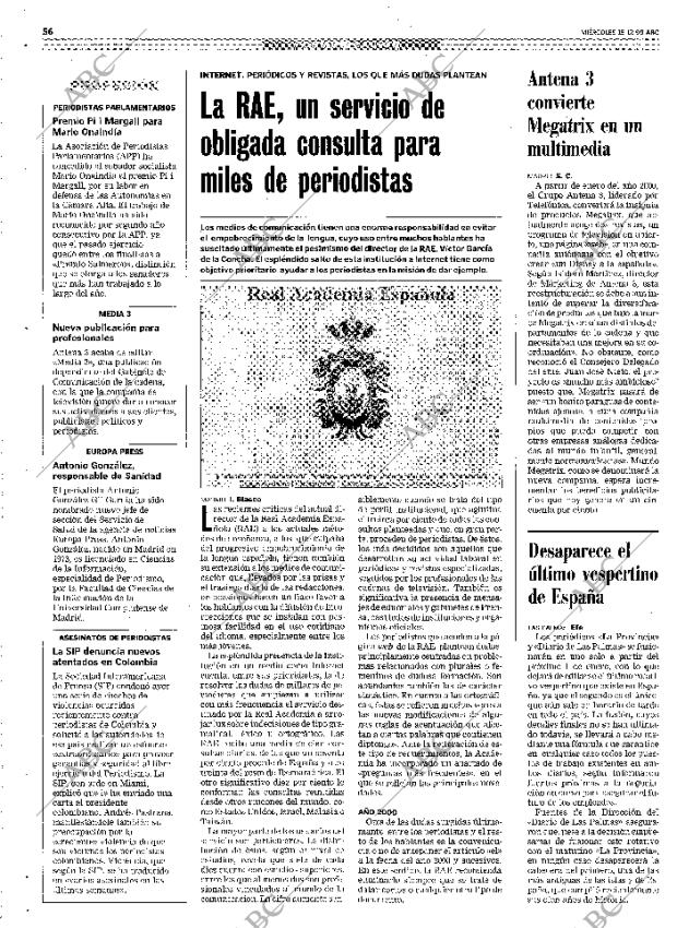ABC MADRID 15-12-1999 página 56