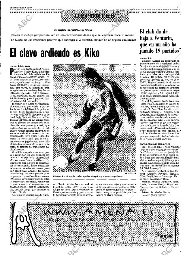 ABC MADRID 15-12-1999 página 71