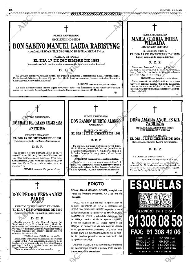 ABC MADRID 15-12-1999 página 84