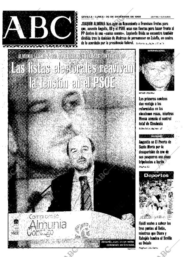 ABC SEVILLA 20-12-1999 página 1