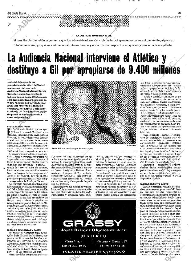 ABC MADRID 23-12-1999 página 21