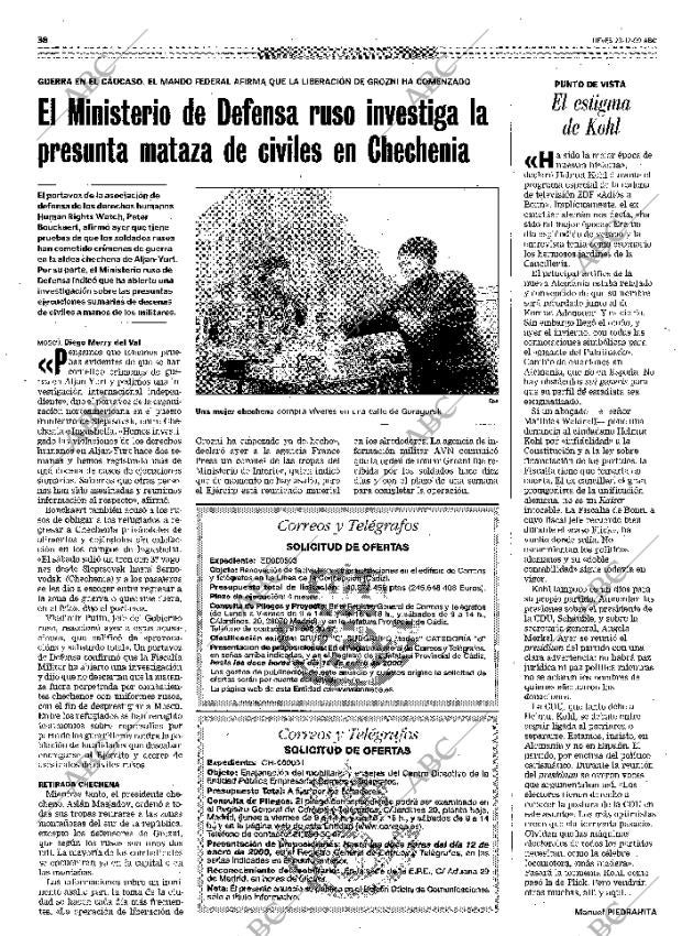 ABC MADRID 23-12-1999 página 38