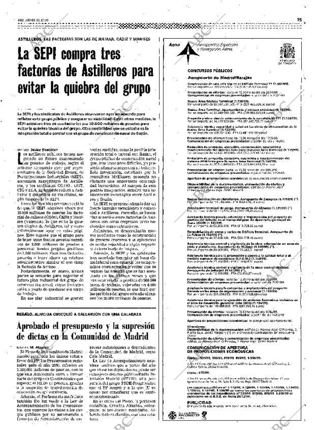 ABC MADRID 23-12-1999 página 75