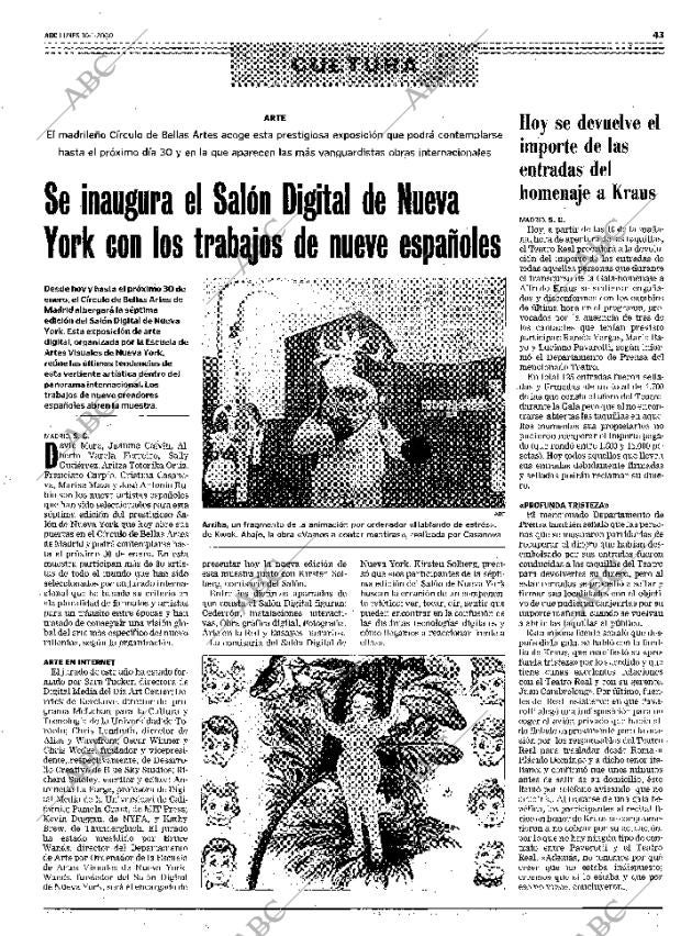 ABC MADRID 10-01-2000 página 43