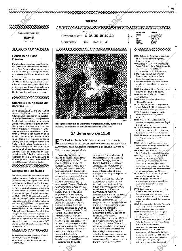 ABC MADRID 17-01-2000 página 75