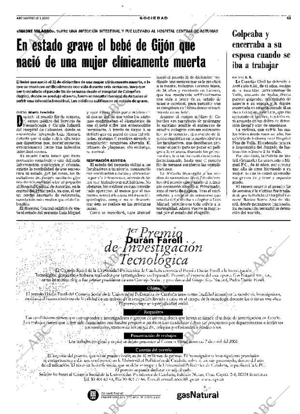 ABC MADRID 18-01-2000 página 43