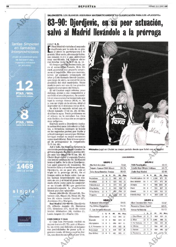 ABC MADRID 21-01-2000 página 68