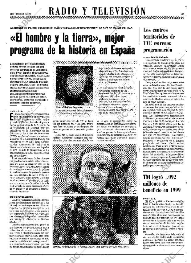 ABC MADRID 21-01-2000 página 85