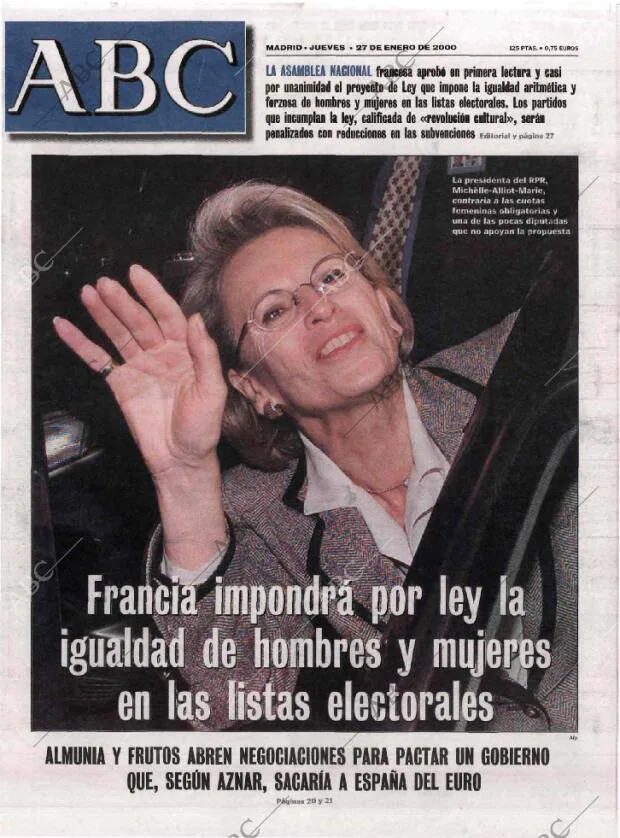 ABC MADRID 27-01-2000 página 1