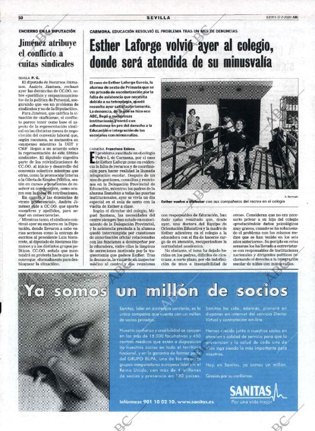 ABC SEVILLA 17-02-2000 página 50