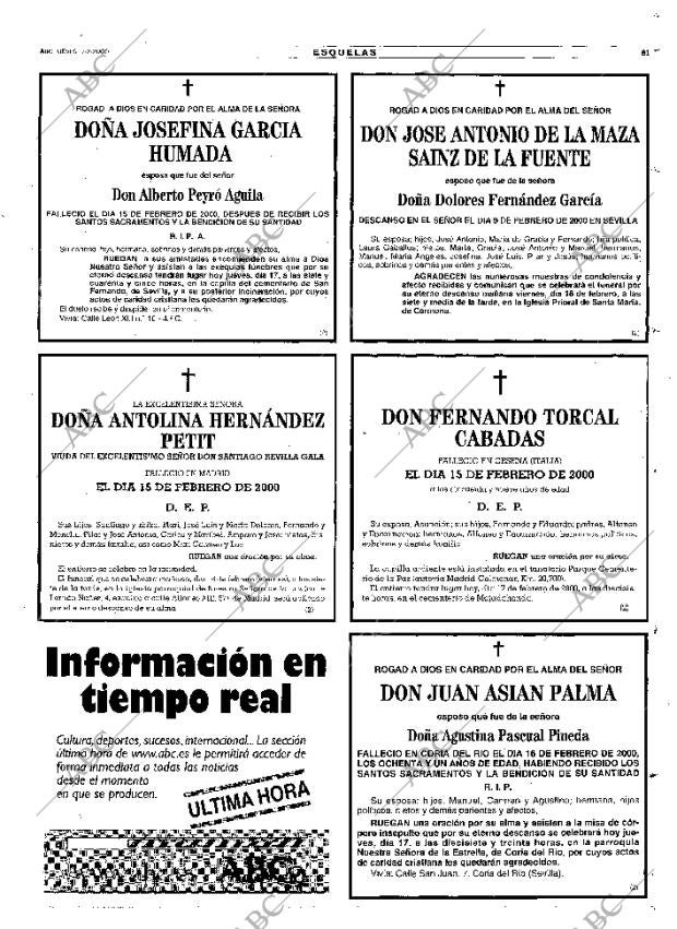 ABC SEVILLA 17-02-2000 página 81