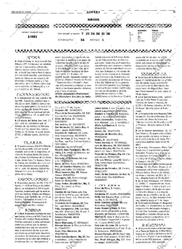 ABC SEVILLA 20-04-2000 página 71