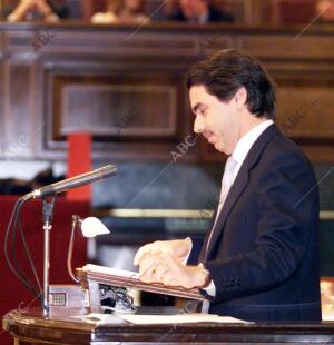 Sesión de investidura de José María Aznar en el Congreso de los Diputados