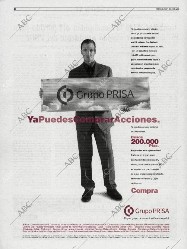 ABC MADRID 14-06-2000 página 16
