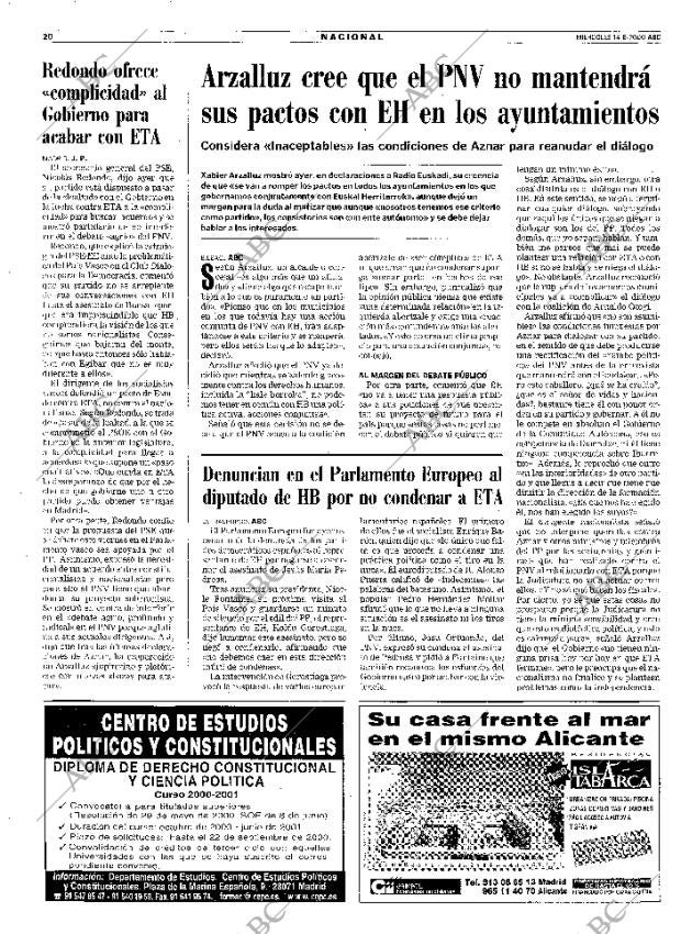 ABC MADRID 14-06-2000 página 20