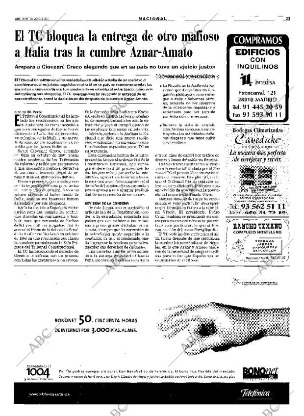 ABC MADRID 20-06-2000 página 23