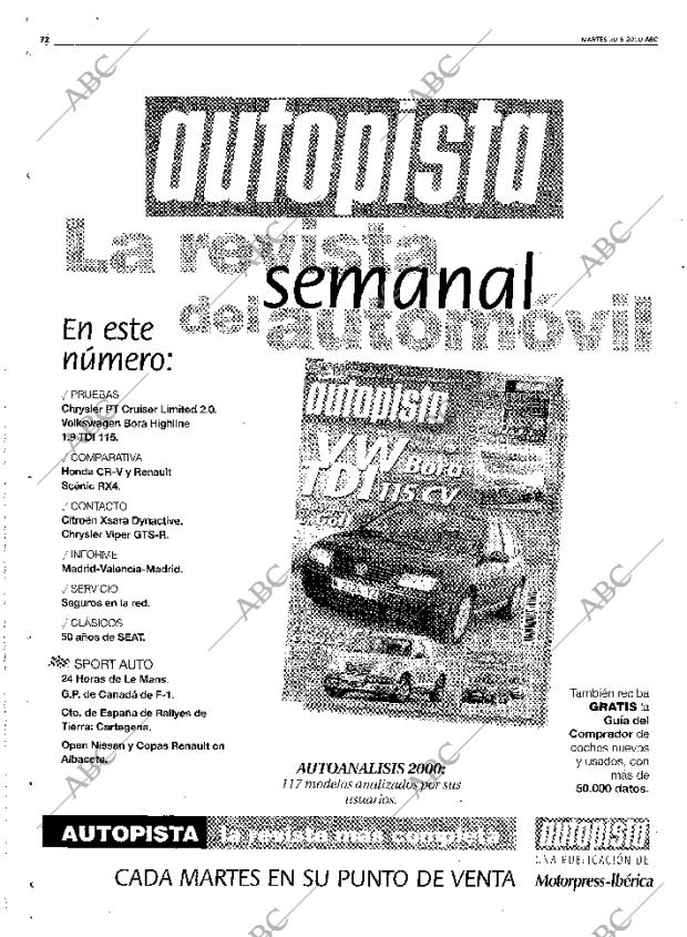 ABC MADRID 20-06-2000 página 72