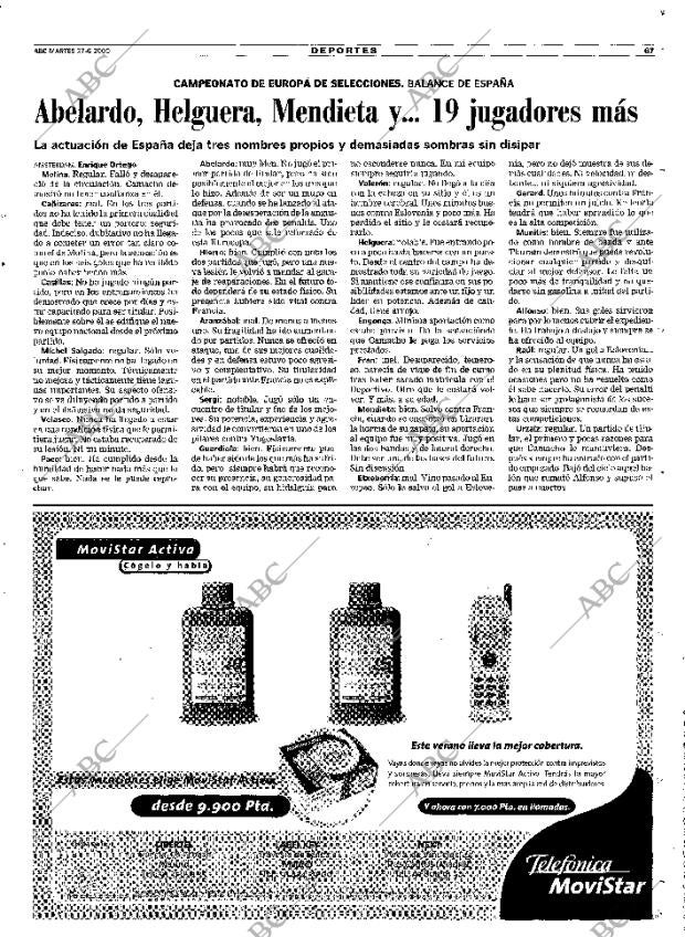 ABC MADRID 27-06-2000 página 67
