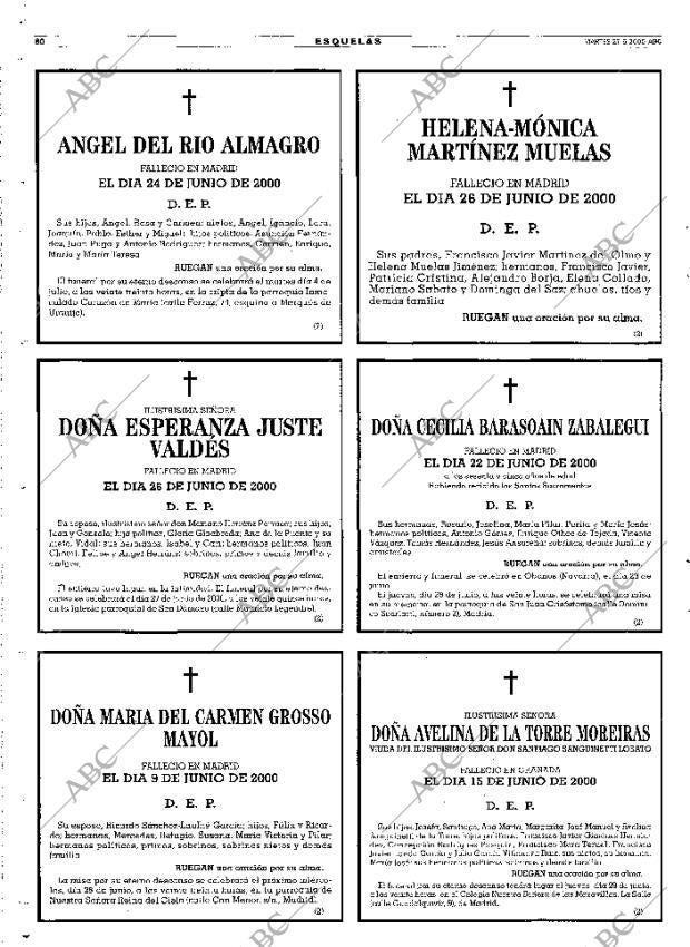ABC MADRID 27-06-2000 página 80
